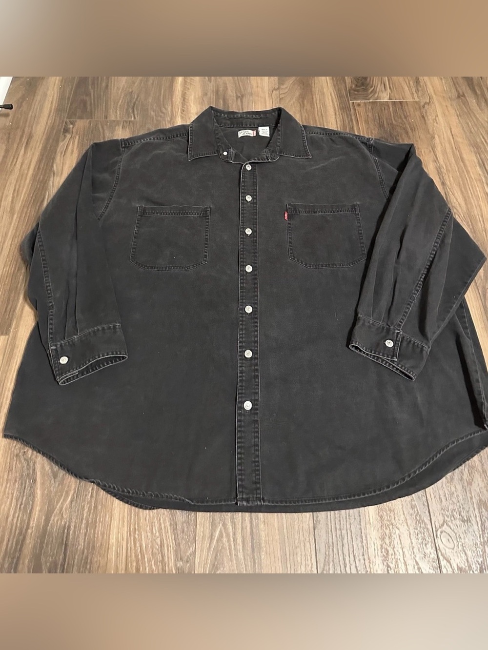 Vintage Levi’s Jeans Men’s Black Denim Big Tall 3XLT 90’s Western Work Shirt